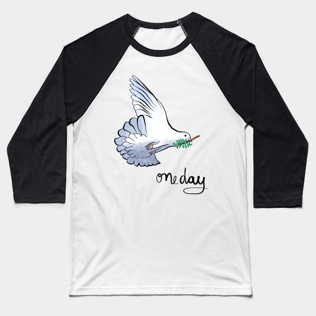 Dove of Peace - one day Baseball T-Shirt by ThomaeArt